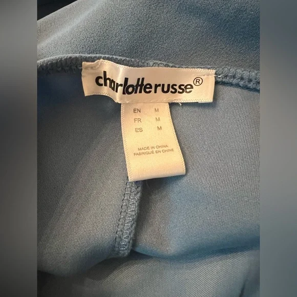 Charlotte Russe Blue Halter Dress Size M - Picture 10 of 11